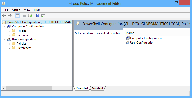 group policy management editor
