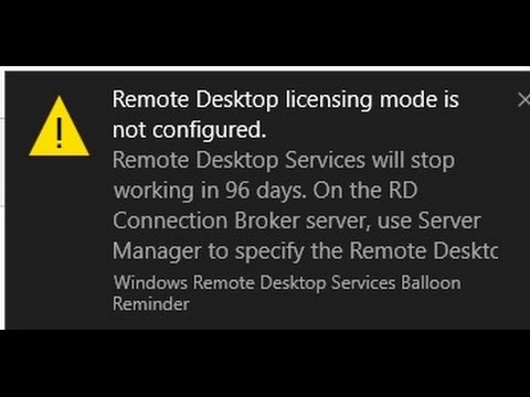 Remote Desktop Licensing Mode Is Not Configured Error On Windows
