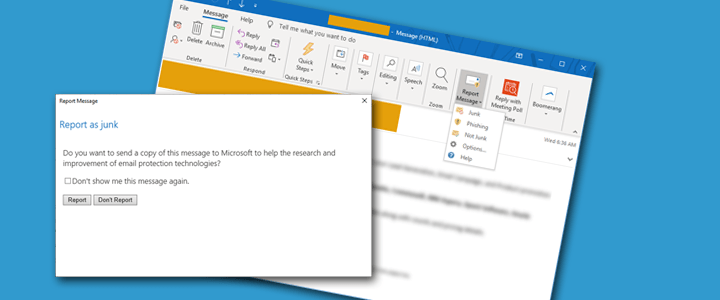 Microsoft Outlook Report Message