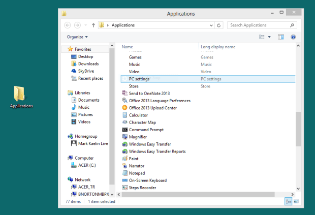 Tech Tip: Add An Applications Folder To Windows 8 Desktop 3 Tech Tip: Add An Applications Folder To Windows 8 Desktop 2