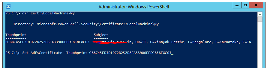 How To Update Site Certificate For ADFS Windows Server 2012 13