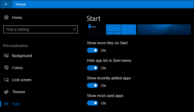 Windows 10 Creators Update - How to Hide the All Apps Column in the Start Menu 1
