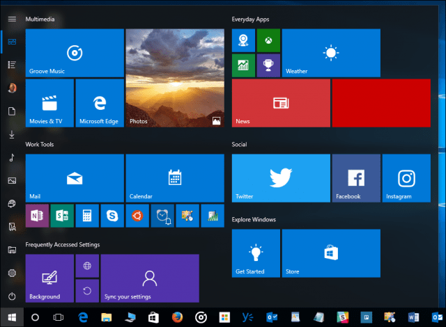 Windows 10 Creators Update - How to Hide the All Apps Column in the Start Menu 2