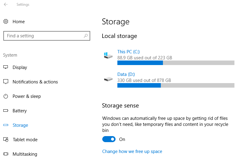 Windows 10 Creators Update - Automatically Free Up Disk Space with Storage Sense 25 Windows 10 Creators Update - Automatically Free Up Disk Space with Storage Sense 23