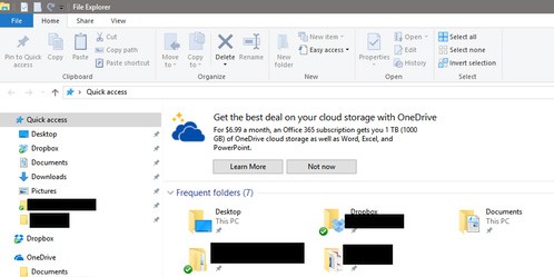 How To Disable Ads In File Explorer In Windows 10 Creators Update 1