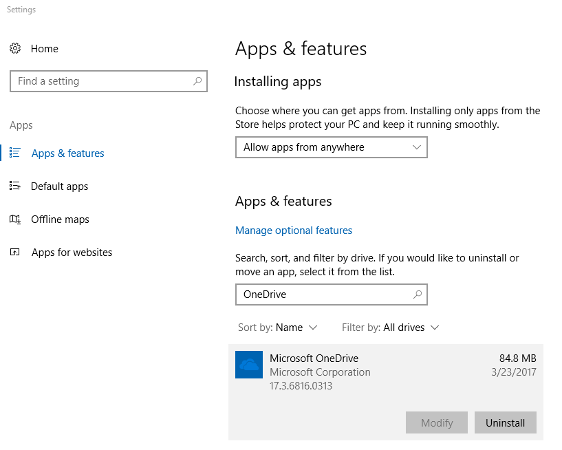 onedrive-uninstall-windows-10-creators-update