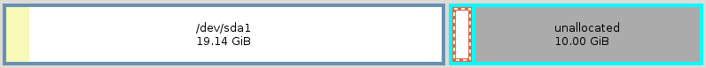 Use GParted to increase disk size of a Linux native partition 12