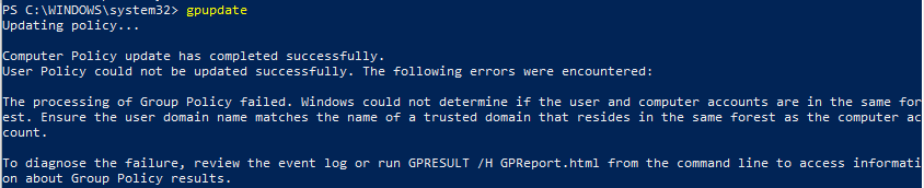 How To Fix Group Policy: Error Windows could not determine if the user and computer accounts are in the same forest 13 How To Fix Group Policy: Error Windows could not determine if the user and computer accounts are in the same forest 7