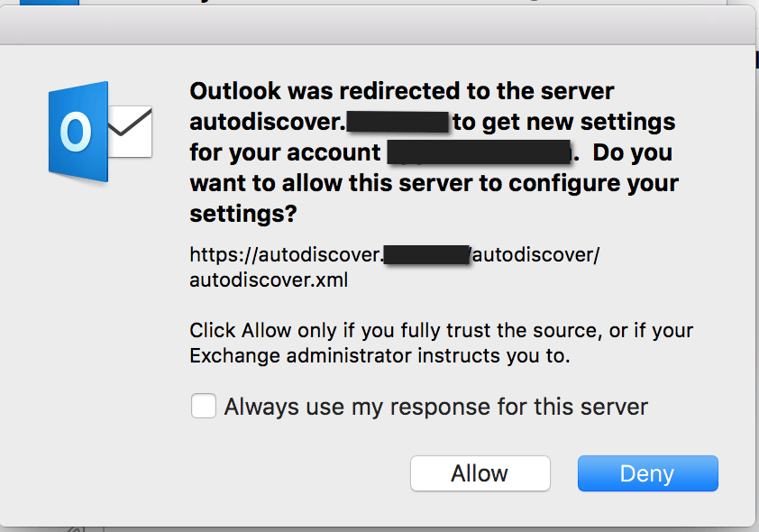 How to Disable AutoDiscover for Exchange Accounts in Outlook for MacOS 21 Outlook MacOS AutoDiscover