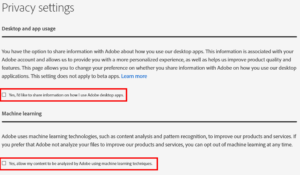Adobe Privacy